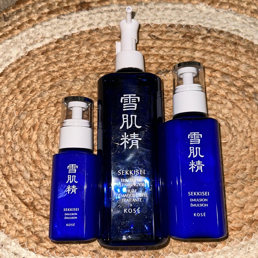 SEKKISEI Treatment Cleansing Oil & Emulsion Hydrating Facial Moisturizer 3pcSet